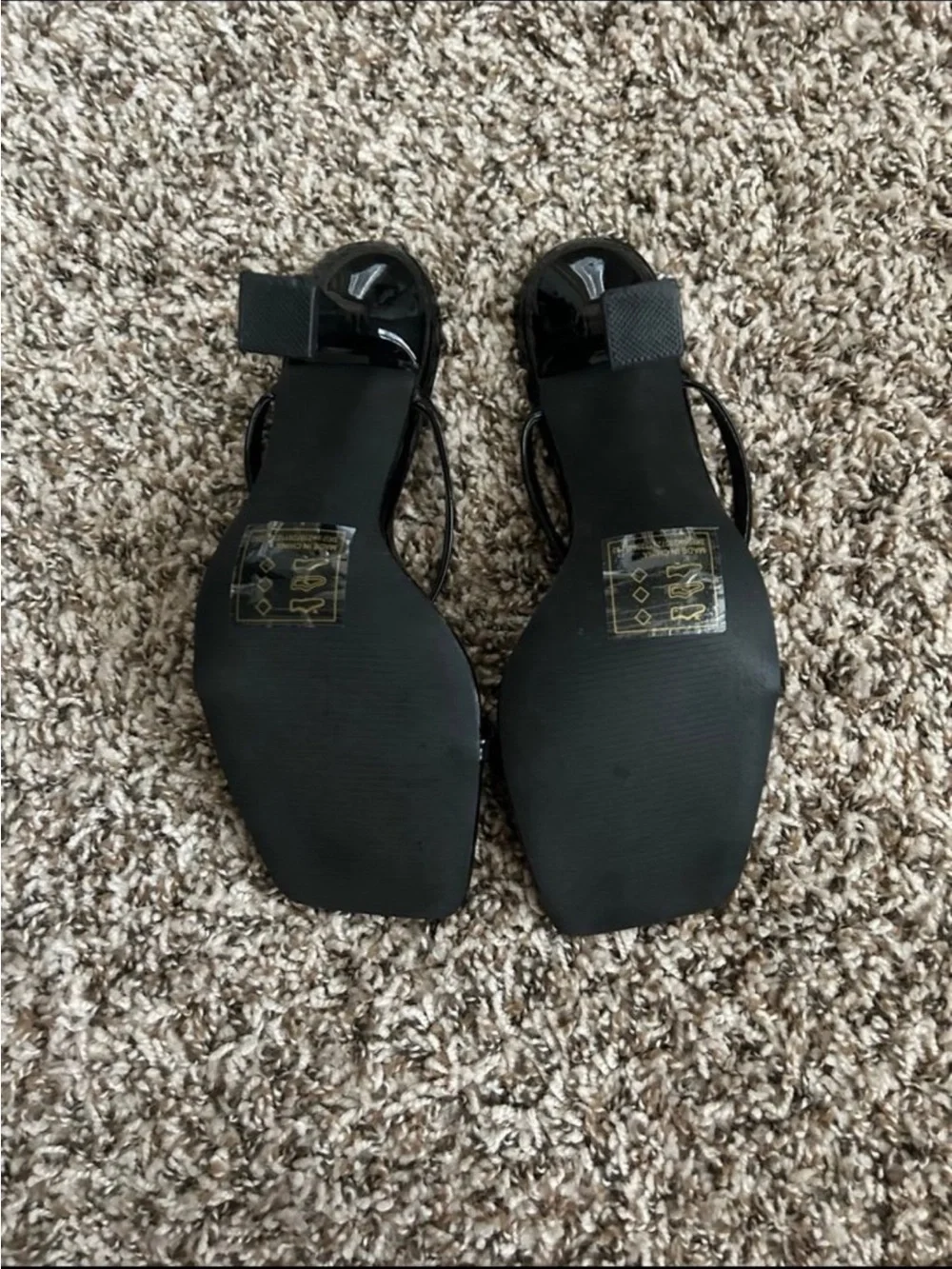 SHEIN Black Strappy Heels